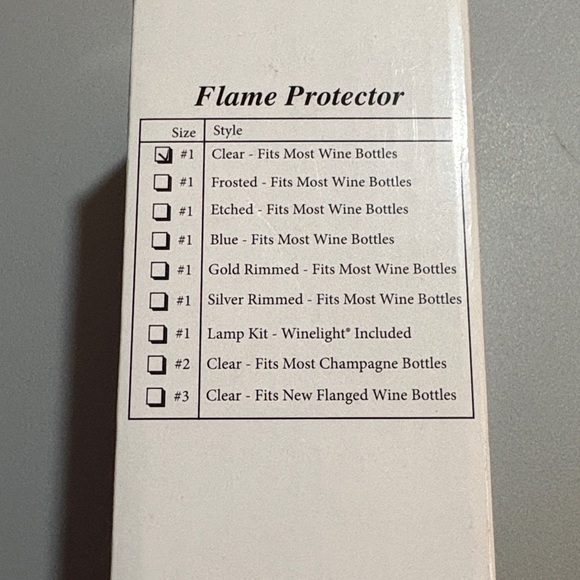 Vintage Concepts Flame Protector Clear Glass Winelight Flame Protector - Picture 2 of 3